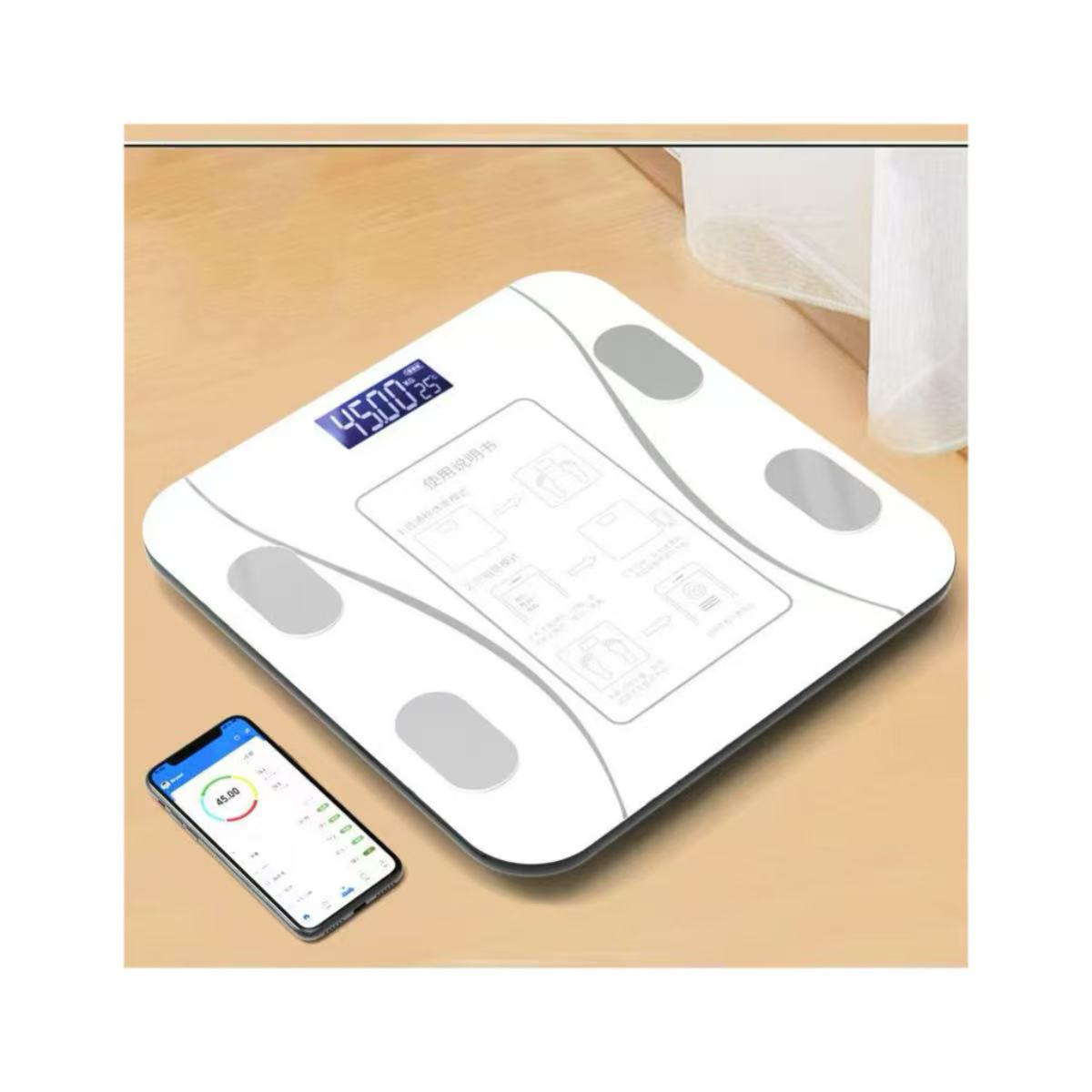 Digital Body Weight Scale - Timbangan Lemak Tubuh Digital Nirkabel Cerdas,