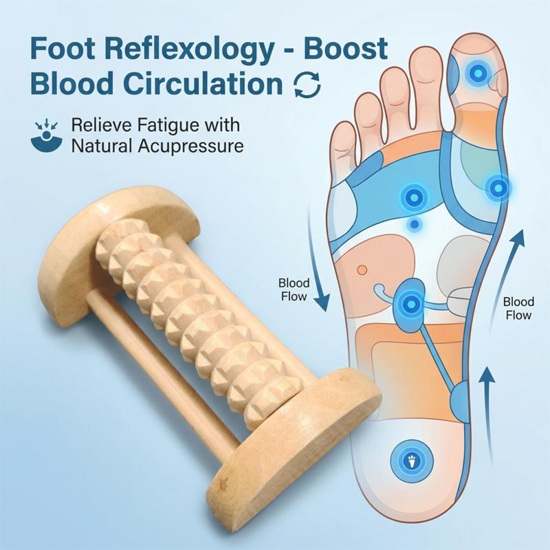 1 buah Alat Pijat Kaki dari Ka - Reflexology Foot Roller ulasan dan harga