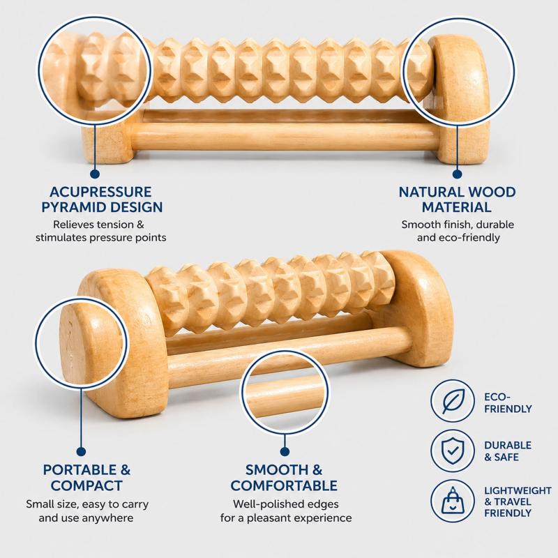 1 buah Alat Pijat Kaki dari Ka - Reflexology Foot Roller ulasan dan harga